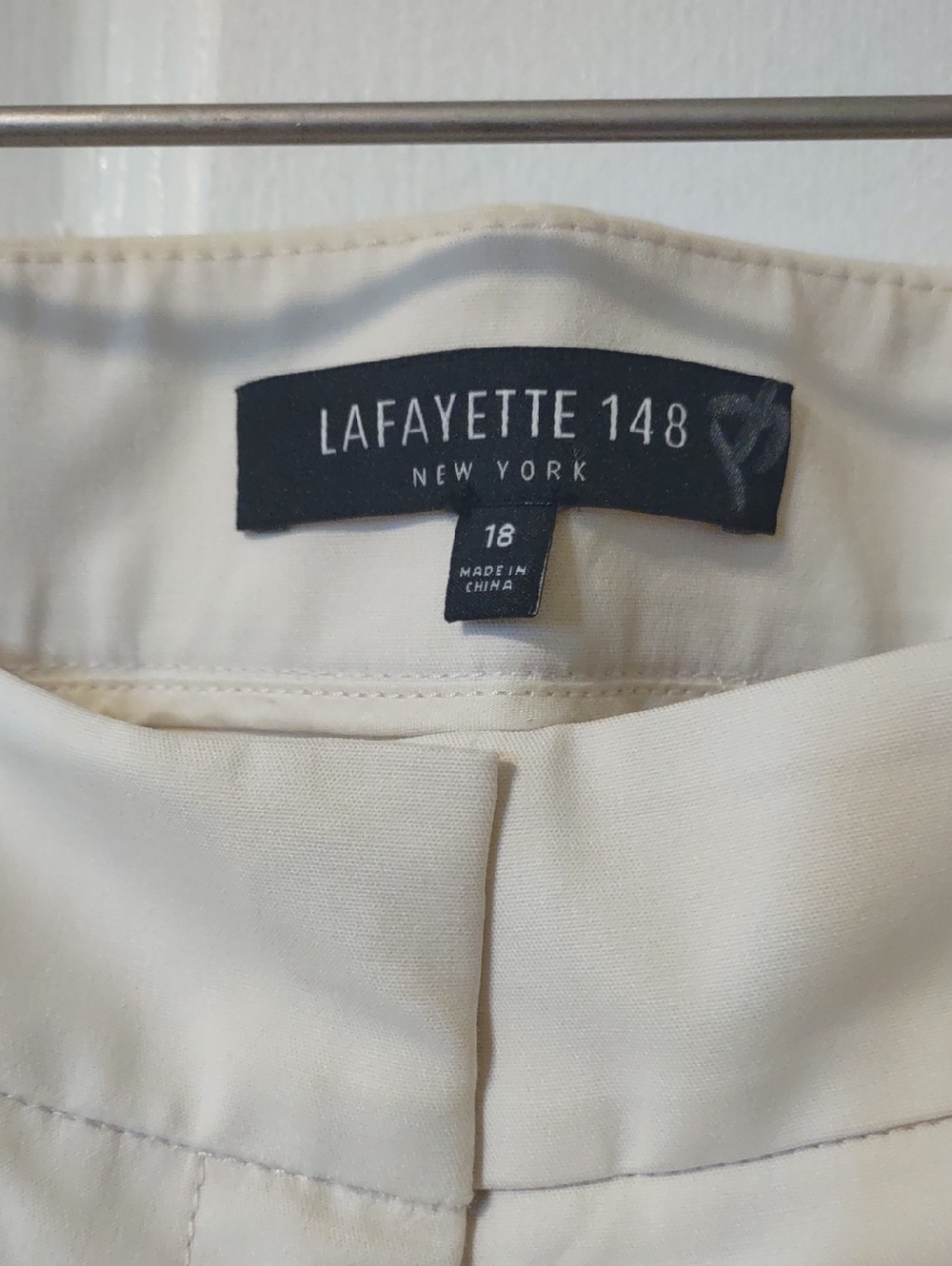 Lafayette 148 New York Cream Straight-Leg Dress Trousers - Picture 3 of 10